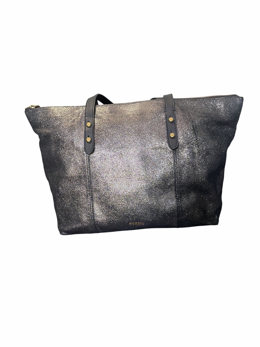 Fossil Metallic Gun Metal Tote Bag - Women Bags